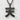 Ten Kanji Sky Pendant, black rhodium, front view