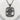 Kanji Love Pendant, black rhodium, front view display