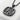 Fuku Kanji Fortune Pendant, black rhodium plated, angled view