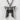 Nested Torii Gate Pendant in oxidized silver, front view