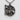 Detailed side profile view of oxidized silver moose necklace pendant featuring forest trees relief carving