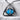 Oracle Eye Pendant, oxidized matte finish, front view on stone