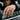 Submarine Signet Ring, oxidized silver, worn on model hand at car window
