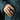 Lapis Anchor Ring in oxidized silver, worn on hand in coat pocket