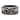Creation of Adam band ring, oxidized silver, front view on white