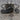 Chopper Motorcycle Pendant, black rhodium plated, on wood block