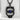Lapis Dragon Pendant, black rhodium, front view on stone pedestal