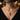 Black Stone Cross Pendant, gold vermeil, worn on neck on model