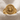Spider Cameo Ring, gold vermeil, front view on woven linen