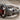 Gothic Skull Solitaire Ring, oxidized silver, close-up of skull and stone setting
