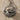 Bone Bird Nest Pendant, oxidized silver, front view