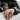 Japanese Oni Demon Ring, oxidized silver, worn on model hand