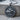 Air Force Fighter Jet Pendant, oxidized silver, studio product photo