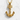 Gothic Anchor Pendant, gold vermeil, product photo front view