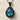 Filigree Teardrop Pendant, black rhodium, studio product display photo