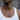 Aztec God Mask Pendant, oxidized silver, worn on model neck