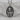 Saint Valentine Medallion Pendant, oxidized silver, angled product photo