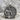 Hephaestus Medallion Pendant, oxidized silver, front product photo