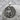 Aphrodite Medallion Pendant, oxidized silver, angled front view