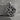 Chi-Rho Laurel Wreath Pendant, oxidized silver, product photo