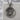 Wayfarer Saint Christopher Medal Pendant, oxidized silver, angled product photo