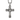 Forged rustic cross pendant, front view on white background