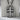 Latin Cross Chiseled Pendant, oxidized silver product photo