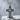 Latin Cross Beveled Pendant, oxidized silver, angled product photo