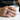 Lapis Lazuli Saint Michael Ring, oxidized silver, worn on model hand