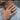Jormungandr Lapis Shoulder Ring, oxidized, worn on model's hand