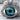 Evil Eye Open Gallery Pendant, oxidized silver, angled product view