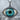 Evil Eye Aurora Halo Pendant, oxidized silver, product photo