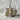 INRI Crucifix Flared Pendant, two-tone finish, product view