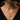 Horseshoe Seven Stones Pendant in gold vermeil, worn on neck on model