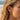 Rose Thorn Huggie Earring, rose gold, worn on ear on model