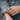 Sailor Interlocking Knot Ring, oxidized silver, worn on male hand