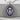 Khanda Blue Enamel Pendant, two-tone finish, product view