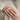 Grey Agate Wave Ring in gold vermeil, worn on model hand