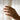 Pebble Bar Stacking Ring, two-tone, worn on model hand