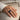 Onyx Oak Legacy Ring, oxidized silver, worn on model hand