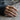 Jormungandr Double Coil Ring, gold vermeil, worn on model hand