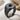 Chevron Black Onyx Signet Ring, black rhodium plated, angled product view