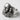 Vanitas Candle Mask Ring, oxidized silver finish