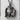 Griffin Folded Mantle Pendant, oxidized silver, front view