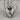 Folded Bandana Enamel Pendant, oxidized silver studio product photo