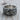 Foliage Leaf Ring, oxidized silver, angled perspective view