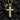 Gold vermeil pave cross pendant with sparkling gems on black coal background