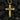 Gold vermeil western cross pendant with central star and rope detail displayed on black charcoal background