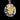 Handcrafted 925 sterling silver lion pendant showing the detailed texture of the golden mane and the polished bail.