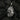 Side profile view of 925 sterling silver praying Mary pendant showing intricate relief